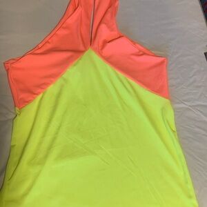 BiBi Neon‎ Pink and Yellow Tank Top
